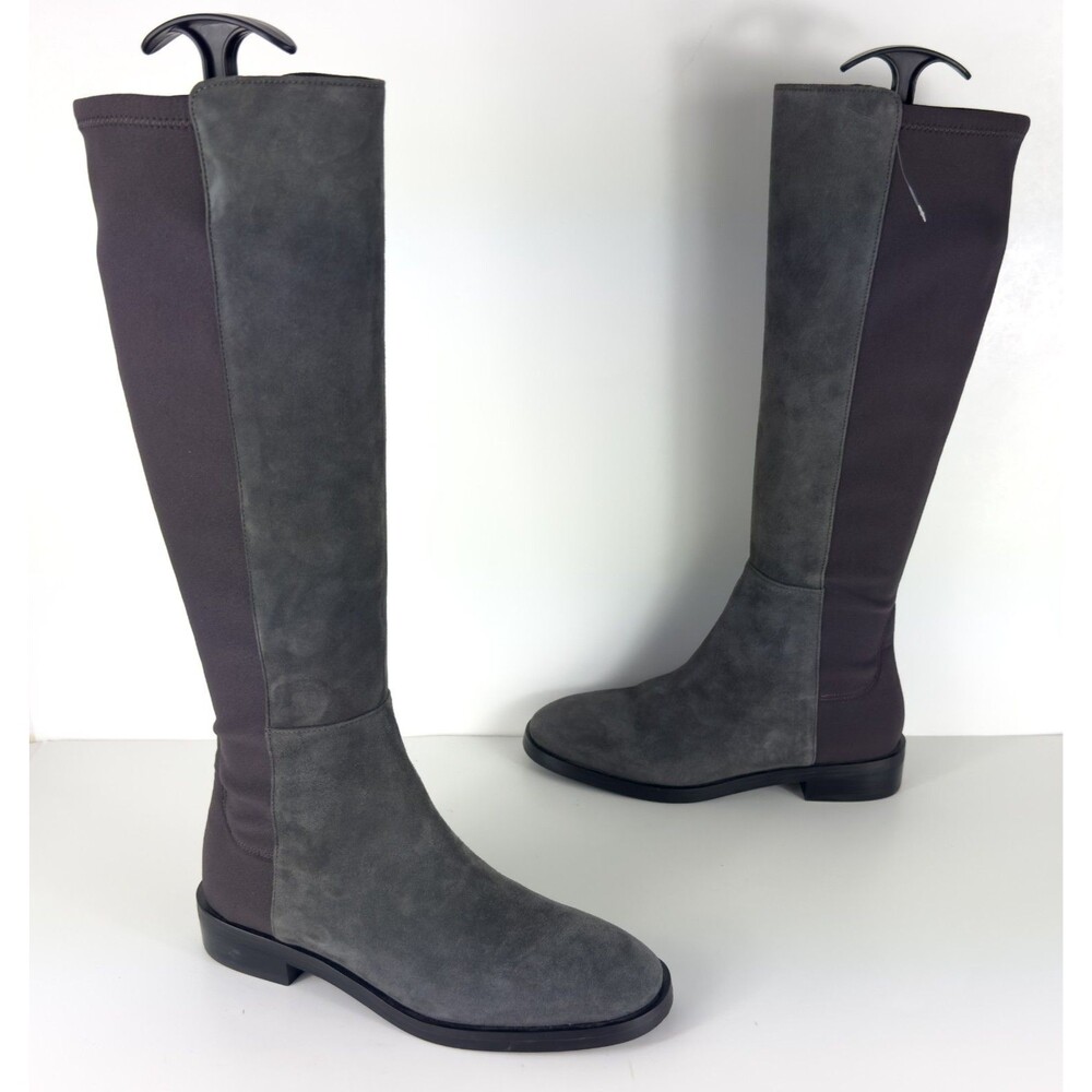 NEW! Stuart Weitzman Gray Greer City Suede Knee High Boots EU 35 US 4.5
